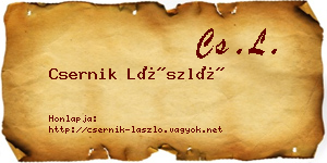 Csernik László névjegykártya