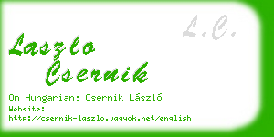laszlo csernik business card